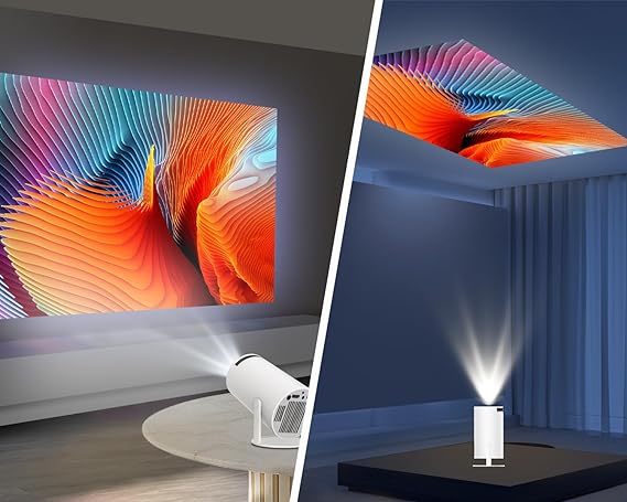 NovaBeam™ 4K Smart Projector WiFi 6 Bluetooth 5.0 • Android 11 | 180° Rotating