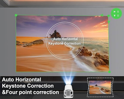 NovaBeam™ 4K Smart Projector WiFi 6 Bluetooth 5.0 • Android 11 | 180° Rotating