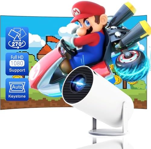 NovaBeam™ 4K Smart Projector WiFi 6 Bluetooth 5.0 • Android 11 | 180° Rotating