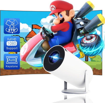 NovaBeam™ 4K Smart Projector WiFi 6 Bluetooth 5.0 • Android 11 | 180° Rotating